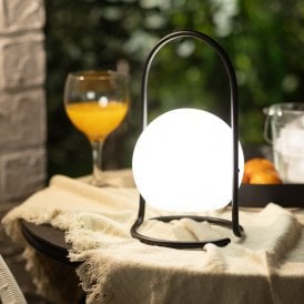 Edit Mkono Portable Outdoor LED Table Lamp with USB Rechargeable Battery In Black Finish