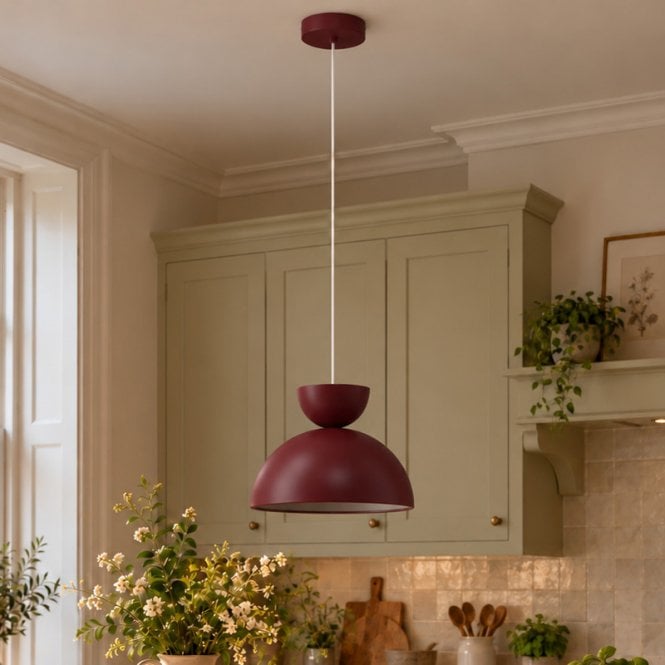 Edit Lighting Edit Mosaic Ceiling Pendant Light - Burgundy