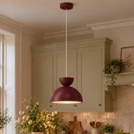 Edit Mosaic Ceiling Pendant Light - Burgundy