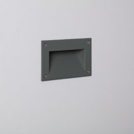 Edit Mystic 3W Warm White LED Recessed Outdoor Step Light In Grey Finish