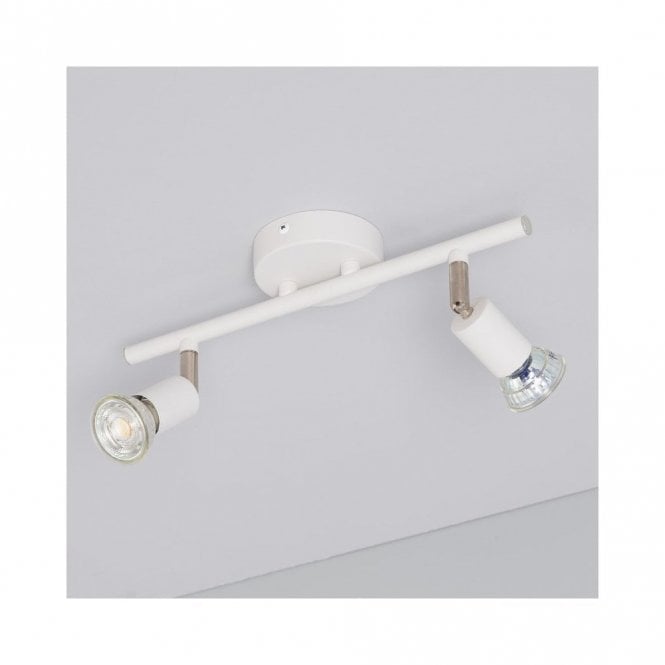 Edit Lighting Edit Oasis 2 Light Spotlight Bar Fitting in White Finish