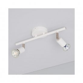 Edit Oasis 2 Light Spotlight Bar Fitting in White Finish