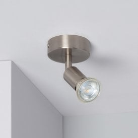 Edit Oasis Single Spotlight Fitting in Silver Finish