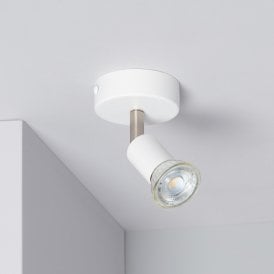 Edit Oasis Single Spotlight Fitting in White Finish