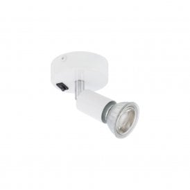 Edit Oasis Single Switched Spotlight in Matt White Finish