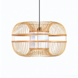 Edit Ofelia Ceiling Pendant Shade In Natural Rattan Finish