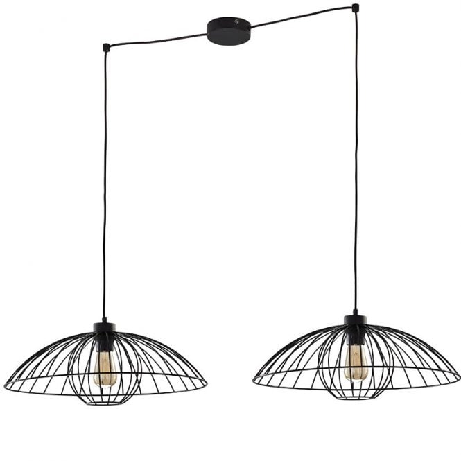 Edit Lighting Edit Oia 2 Light Bar Ceiling Pendant Light In Black Finish