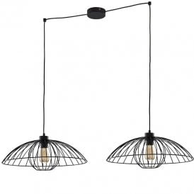 Edit Oia 2 Light Bar Ceiling Pendant Light In Black Finish