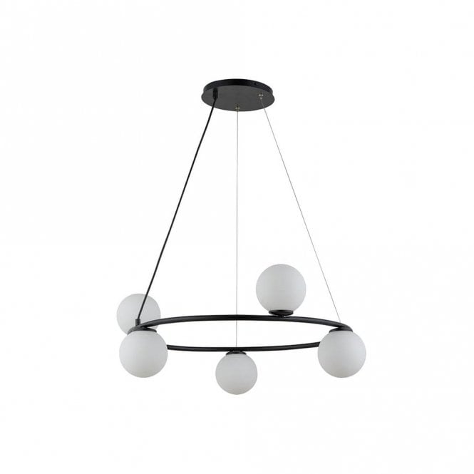Edit Lighting Edit Orb 5 Light Ceiling Pendant In  Black and White Finish