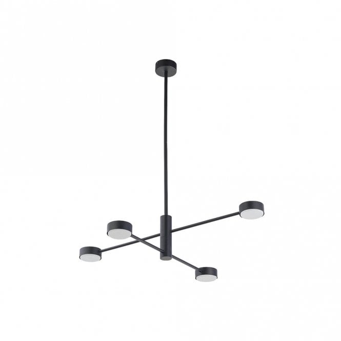 Edit Lighting Edit Orbit 4 Light Multi Arm Pendant in Black Finish