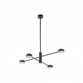 Edit Orbit 4 Light Multi Arm Pendant in Black Finish