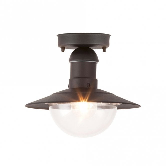 Edit Lighting Edit Oslo Outdoor Semi-Flush Ceiling Fitting In Black Finish