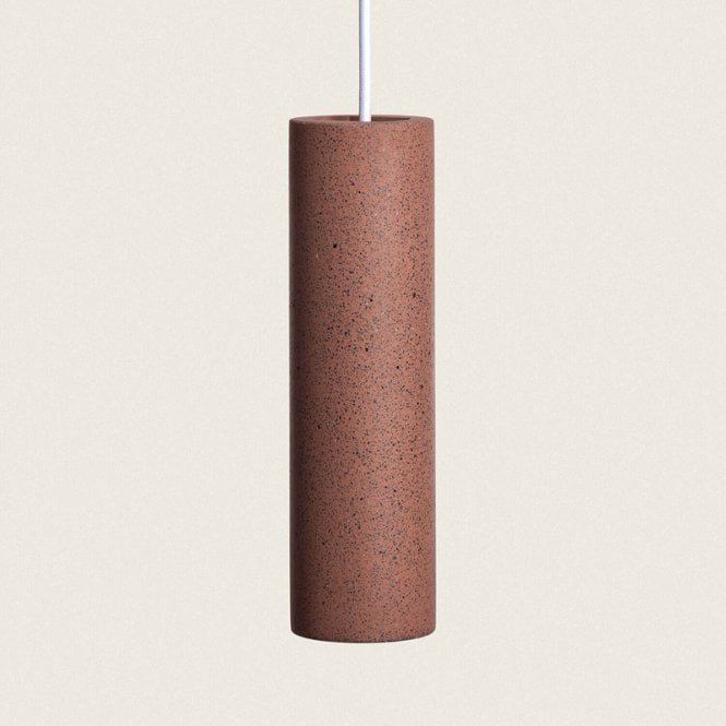 Edit Lighting Edit Padang Concrete Ceiling Pendant Light - Dark Red