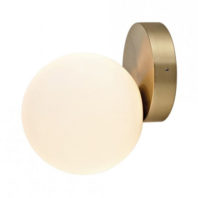 Edit Lighting Edit Pearl Bathroom Wall Light in Antique Brass Finish