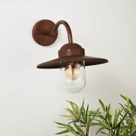 Edit Perth Single Light Outdoor Wall Fitting In Coffee Brown Finish