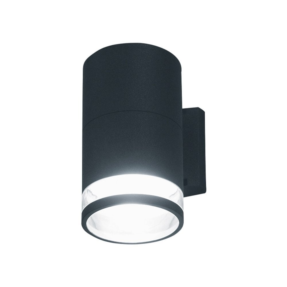 Graphite Light Fitting Edit Piller Outdoor Wall Light - Graphite