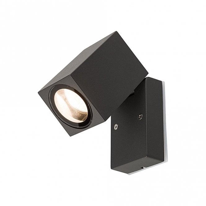 Edit Lighting Edit Primm Single Light Outdoor Wall Mounted Spotlight in Dark Grey Finish