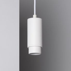 Edit Quartz Multi-Angle Single Light Ceiling Pendant In White Finish