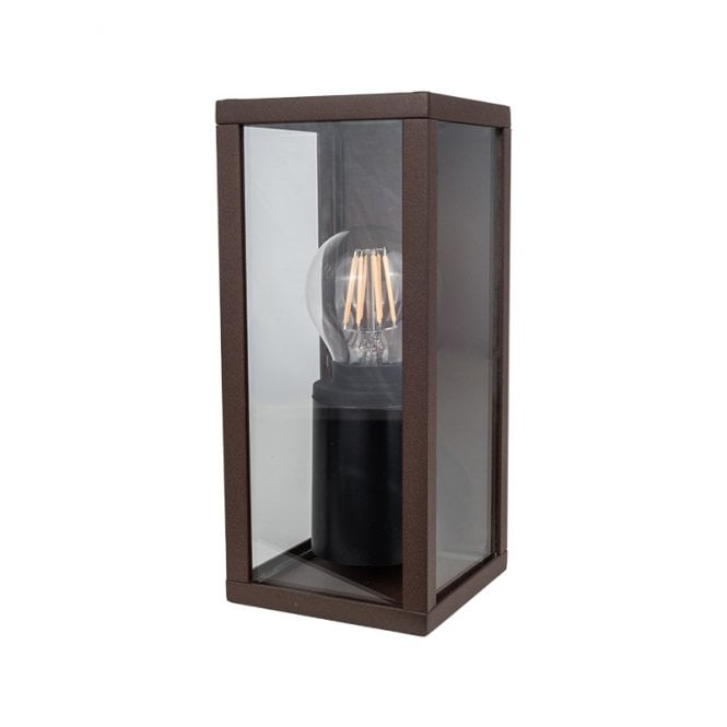 Edit Lighting Edit Radiant Half Lantern Outdoor Wall Light - Rust Brown