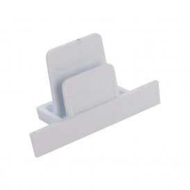 Edit Recessed 1 Circuit Track End Cap in White Finish