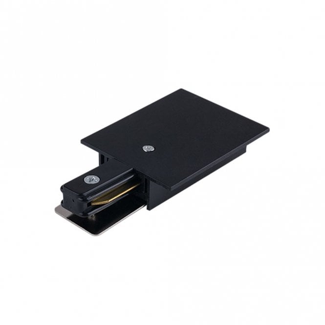 Edit Lighting Edit Recessed 1 Circuit Track Power End Cap in Black Finish