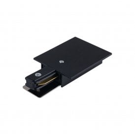 Edit Recessed 1 Circuit Track Power End Cap in Black Finish