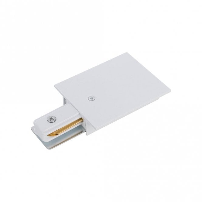 Edit Lighting Edit Recessed 1 Circuit Track Power End Cap in White Finish