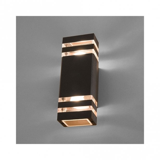 Edit Lighting Edit Rio 2 Light Outdoor Up & Down Wall Fitting In Black Finish