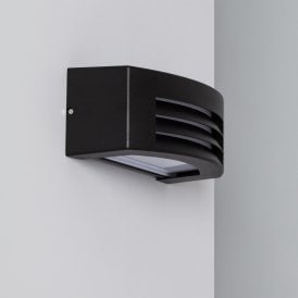 Edit Riva Single Light Outdoor Flush Wall Fitting in Black Finish