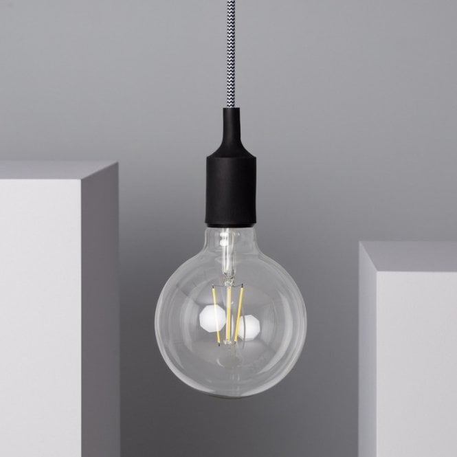 Edit Lighting Edit Rubik Single Light Ceiling Pendant In Black Finish