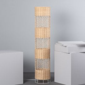 Edit Rubra Bamboo 2 Light Floor Lamp In Natural Finish