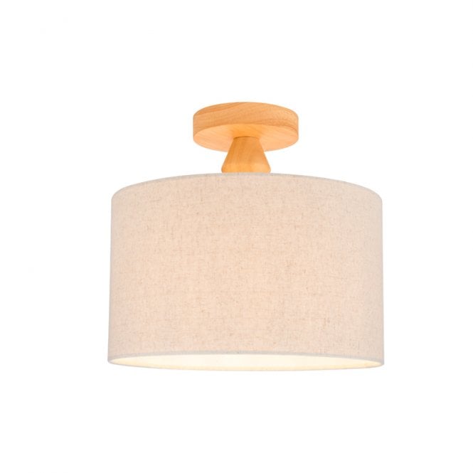 Edit Lighting Edit Rustic Semi-Flush Ceiling Light - Natural