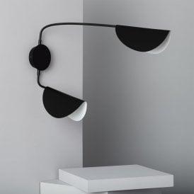 Edit Sendai 2 Arm Wall Fitting in Black Finish
