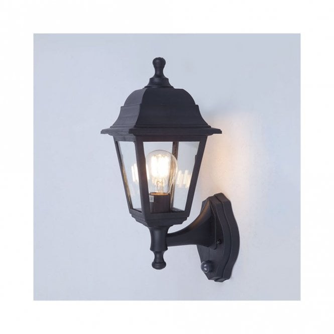 Edit Lighting Edit Sennen Coastal Single Light Outdoor Wall Lantern In Black Finish With Dusk to Dawn Sensor