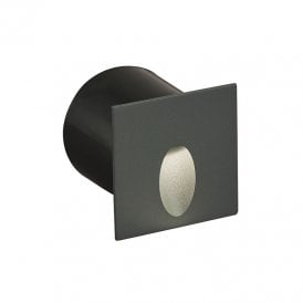 Edit Serifos Square LED Recessed Outdoor Wall Light In Anthracite Finish