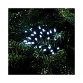 Edit Set Of 120 White LED Multi-Function String Lights With Green Cable