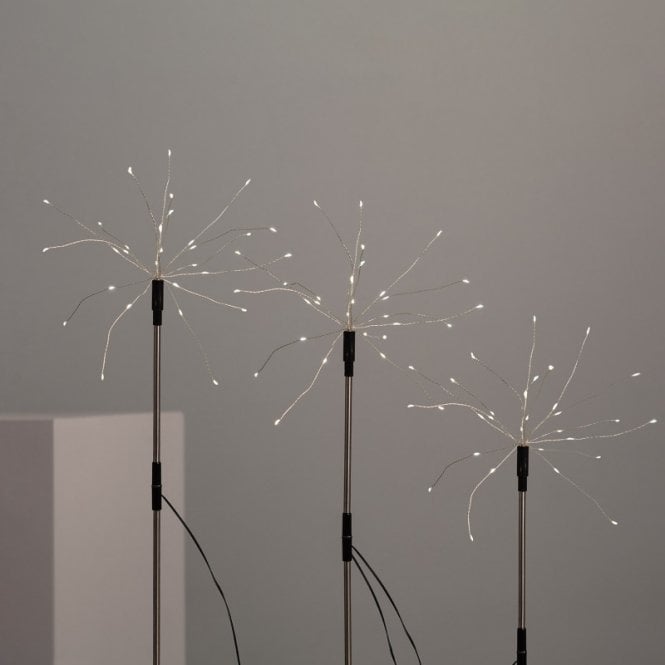 Edit Lighting Edit Set of 3 Dandelion LED Spikes with Solar Charger