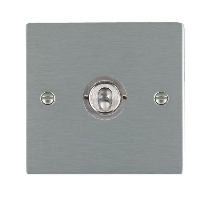 Edit Lighting Edit Sheer 1 Gang Two Way Toggle Switch - Satin Stainless Steel