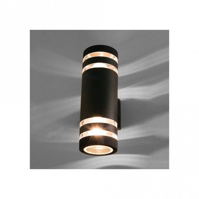 Edit Lighting Edit Sierra 2 Light Outdoor Up & Down Wall Fitting In Black Finish