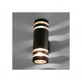 Edit Sierra 2 Light Outdoor Up & Down Wall Fitting In Black Finish