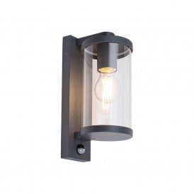 Edit Silistra Single Light Outdoor Wall Fitting In Anthracite Finish with PIR Sensor