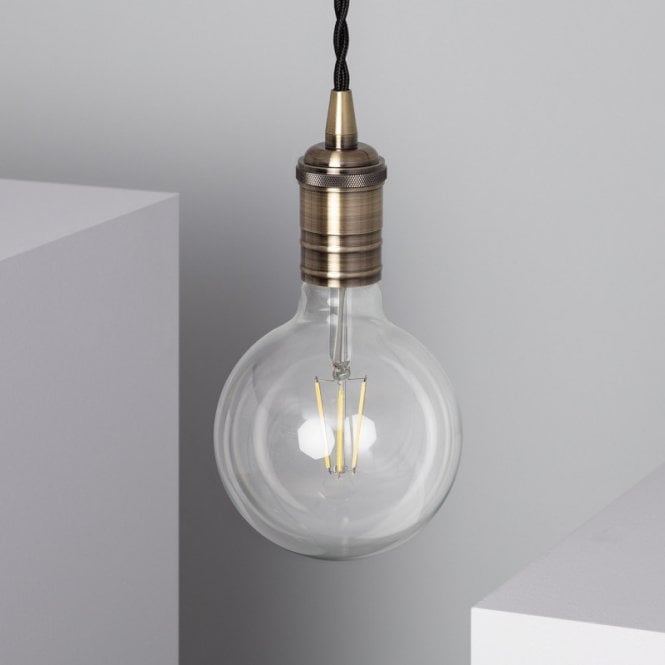 Edit Lighting Edit Sinatra Single Light Ceiling Pendant Light In Bronze Finish