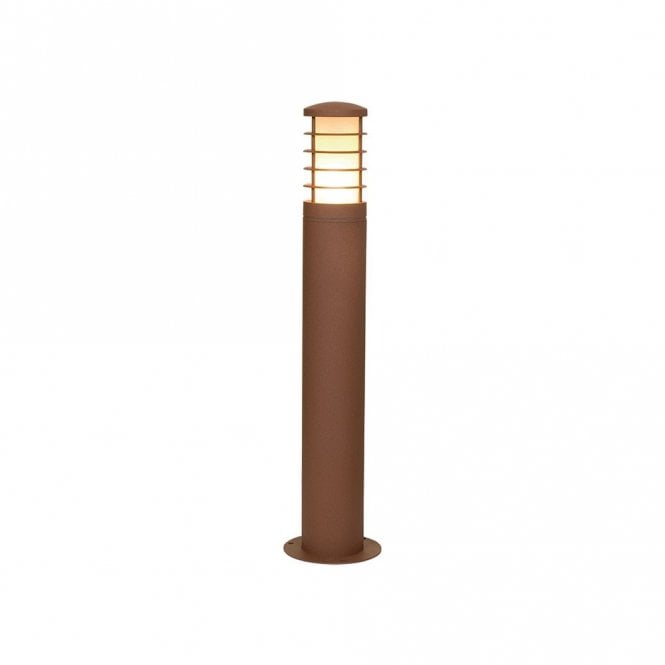 Edit Lighting Edit Siren Single Light Outdoor Bollard Light In Rust Brown Finish