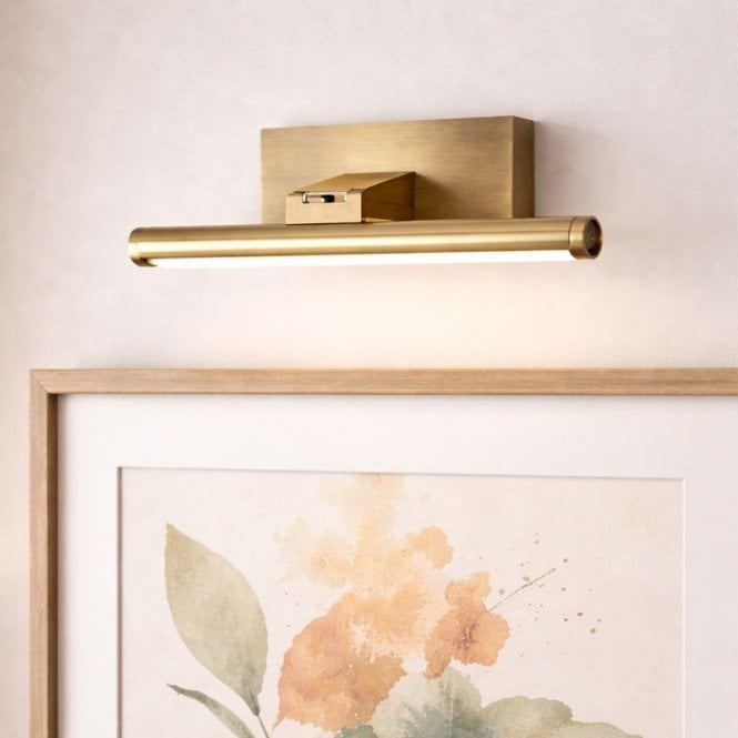 Edit Lighting Edit Slimline 197 USB Rechargeable LED Touch Picture Light - Matt Gold