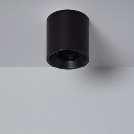 Edit Space Single Light Ceiling Fitting In Black Finish
