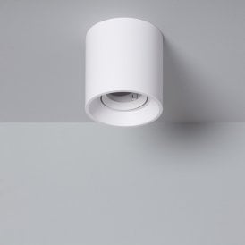 Edit Space Single Light Ceiling Fitting In White Finish
