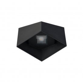 Edit Stark Integrated LED Up & Down Bathroom Wall Light in Black Finish with Gold Inner
