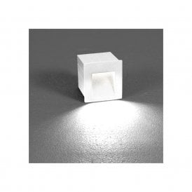 Edit Step Outdoor LED Recessed Wall Fitting In White Finish