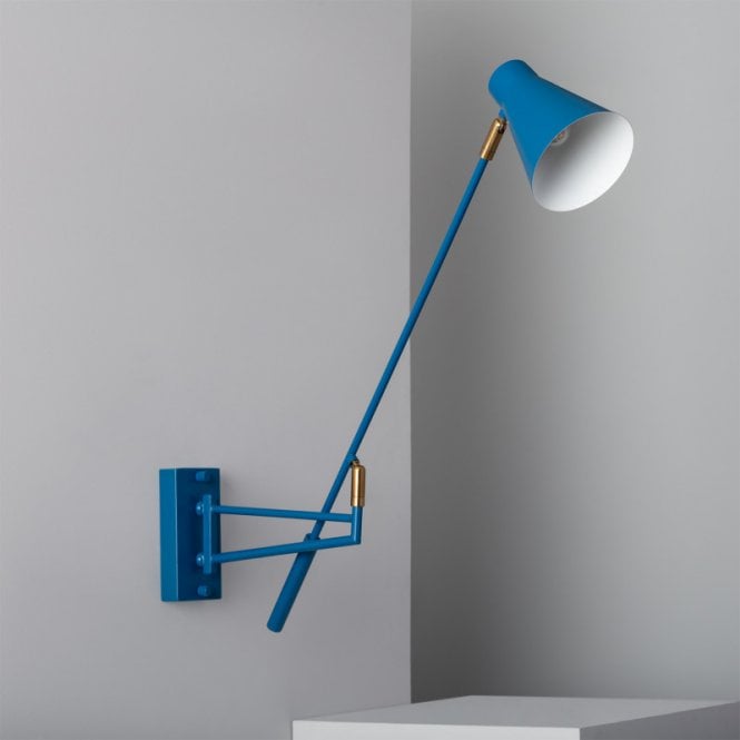 Edit Lighting Edit Talda Single Light Wall Fitting In Blue Finish