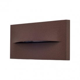 Edit Terra LED Rectangular Outdoor Wall Light - Rust Brown